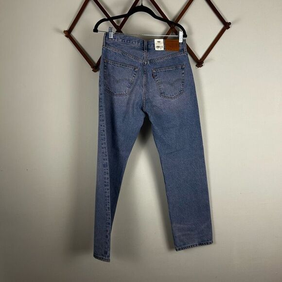 LEVI'S Premium 501 90s Straight Loose Jeans Artificial Finish Medium Wash Size 2 - Picture 10 of 10